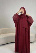 Burgundy abaya