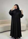 Black Nida Abaya 3D Floral