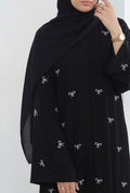 Bow Embroidered  Abaya